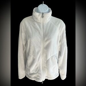 Columbia Interchange White Fleece Long Sleeve Jacket L